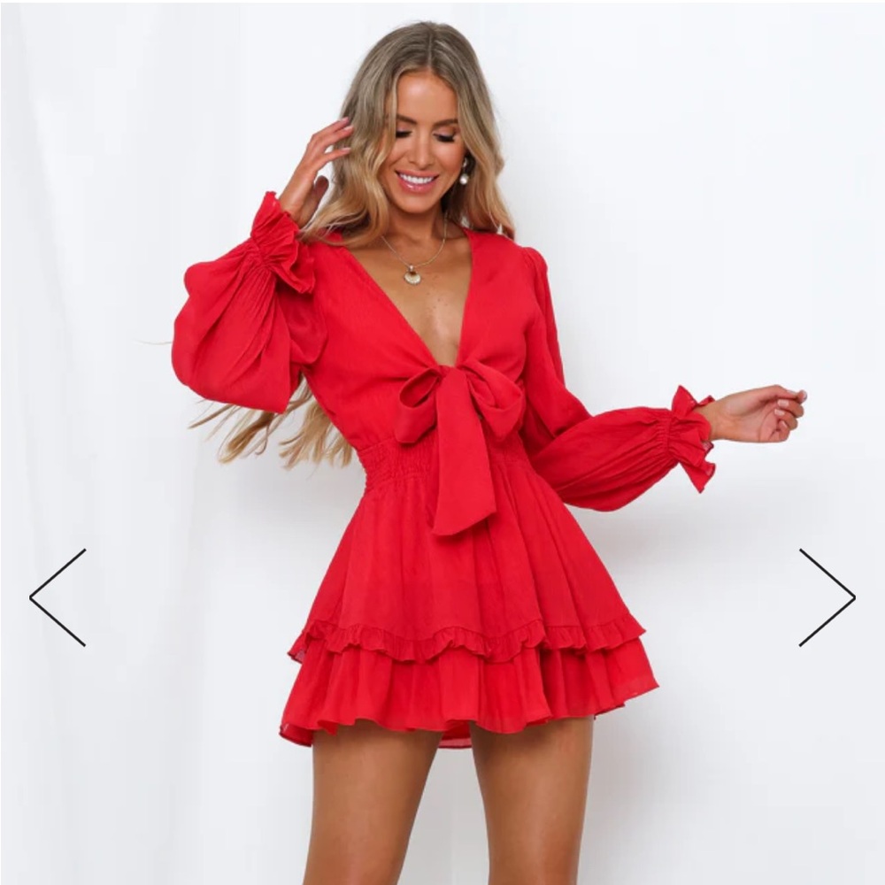 HELLO MOLLY Lost Somebody Dress Red